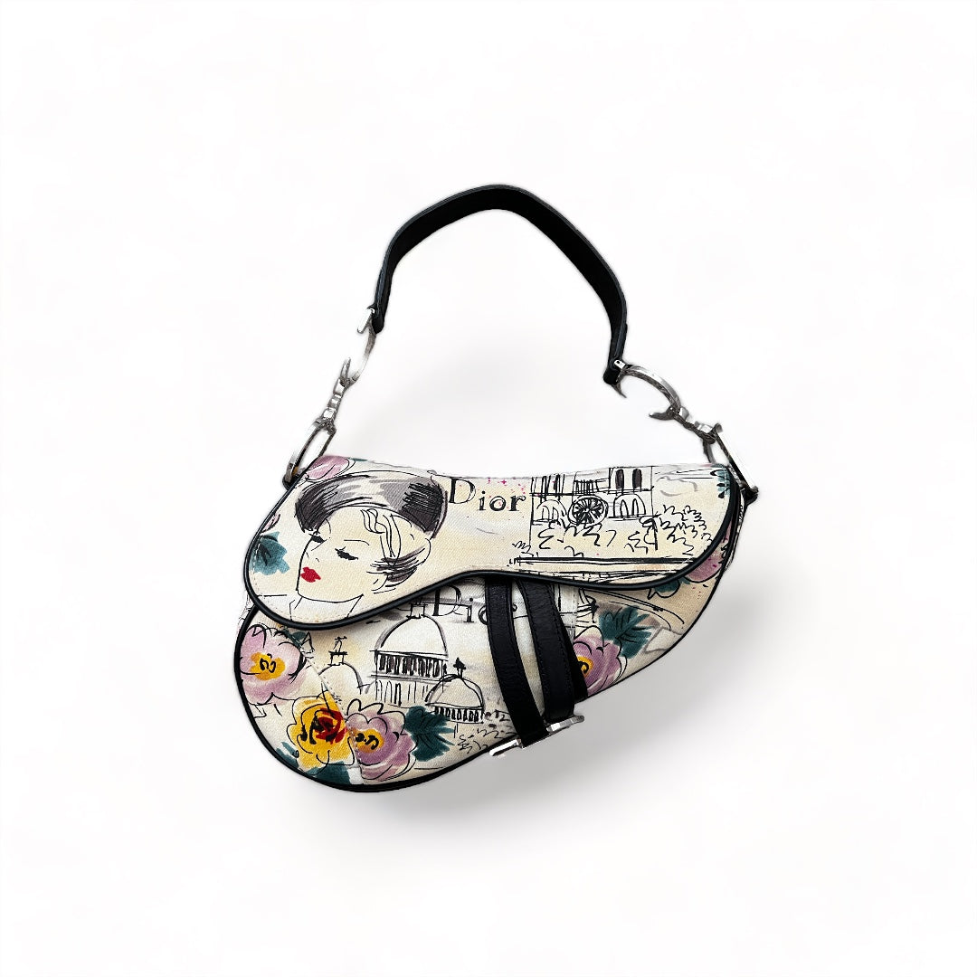 Vintage Paris 50's Dior saddle bag